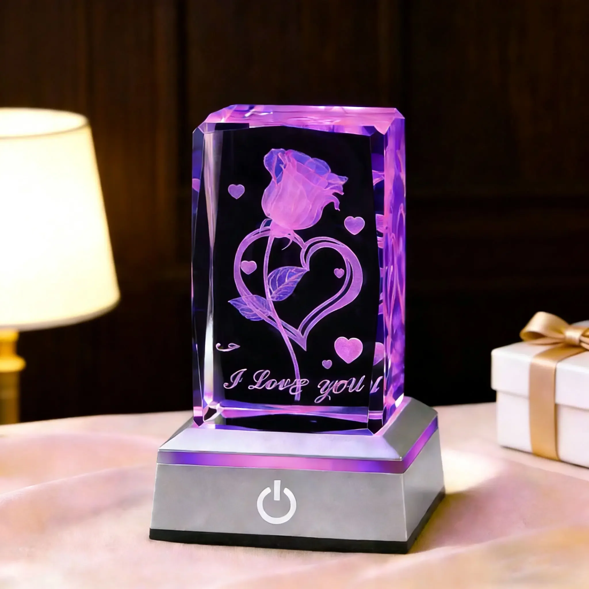 3D Rose Series Crystal Multicolor Décor Collectibles, Classic Romantic Creative Gifts for Women-Valentine's Day,Mother's Day,Birthday,Christmas,Memorable Dates luxury valentines Gifts for Her,Girlfriend,Lover,Friendship Perfect Surprise Idea view 3