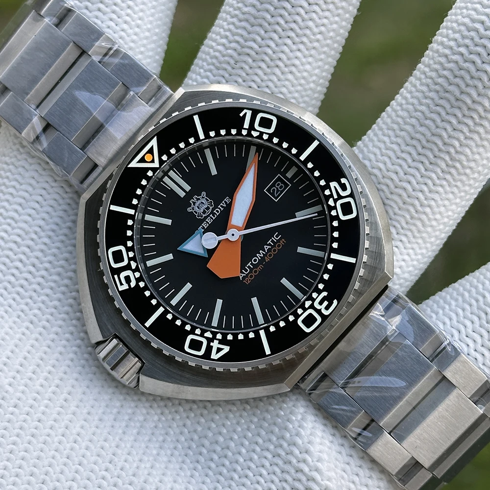 STEELDIVE SD1985 Japan Movement 1200M Waterproof Left-Crown Watch Sapphire Glass Automatic Mechanical Diving Date Watch for Men