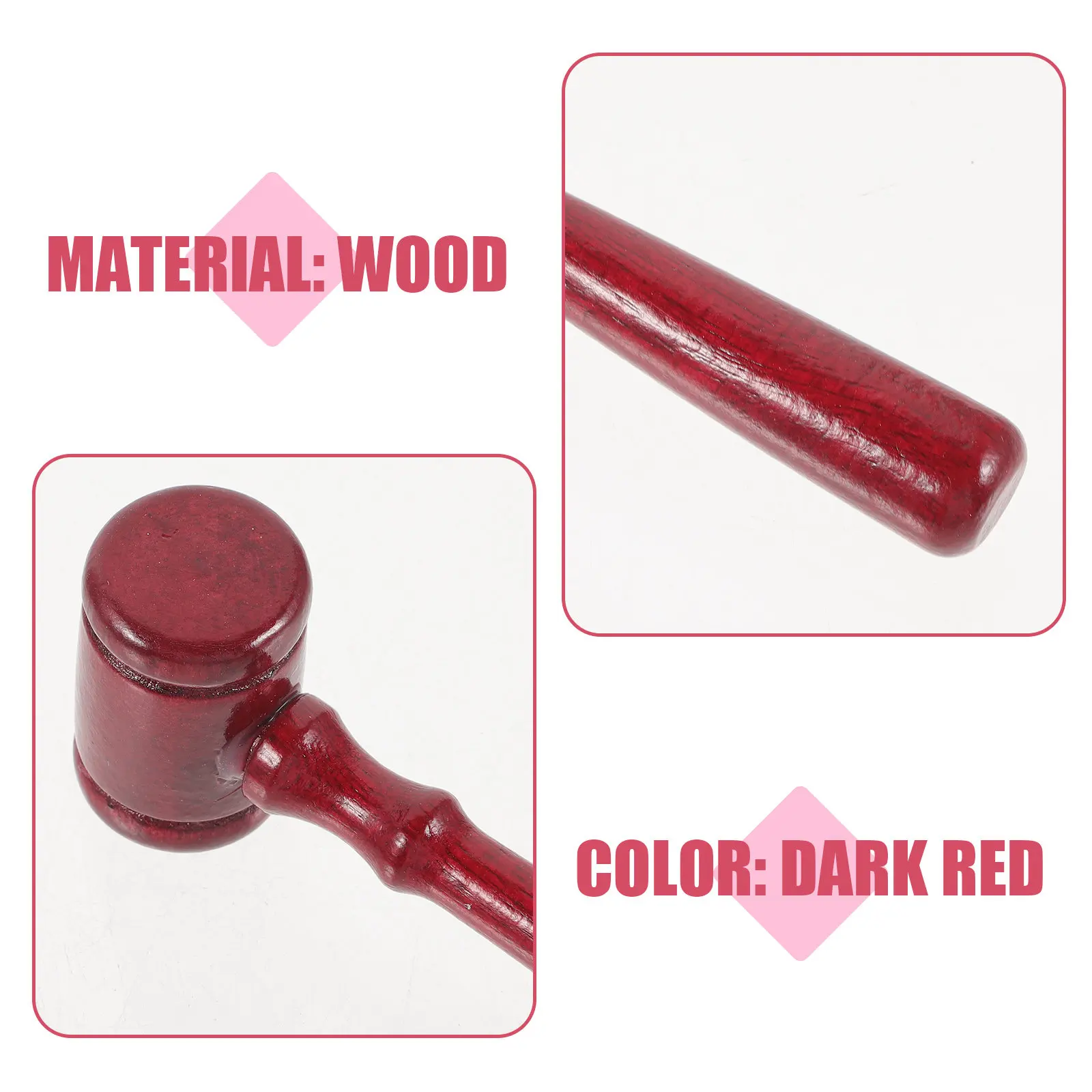 

5Pcs Wooden Mini Judge Gavels Hammer Set Kids Role Play Hand Dexterity Coordination Tool for Children Wooden Gavel