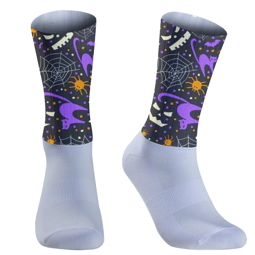 Chaussettes de sport vintage pour hommes, automne, hiver, amusant, mode, cyclisme, Halloween, tendance, nouveau, 1 paire