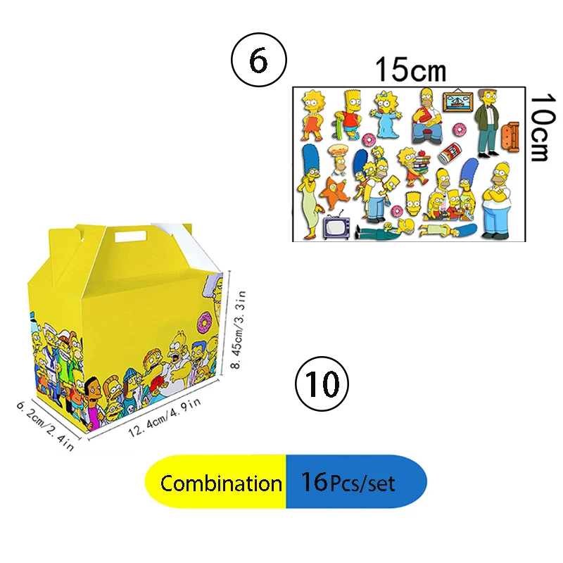 Das Simpsons Happy Birthday Party Dekorations- und Tischgeschirr-Set, bestehend aus Teller, Bechern und Servietten mit Cartoon-Motiven, ist praktisch, langlebig und ein Bestseller. – Detail 8