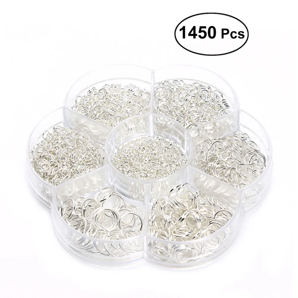 

1450pcs for DIY Jewelry Making Crafts Silver Jump Jewelry Making Rings Opening Jump Rings Bracelet Necklace Supplies