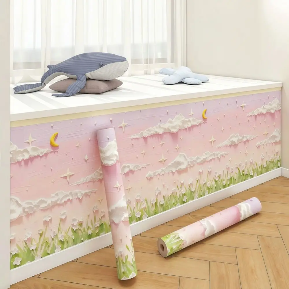 Peel And Stick Wall Border Wallpaper Waterproof Decorative Sticker For Home Wall Protection And Modern Interior Decoration
