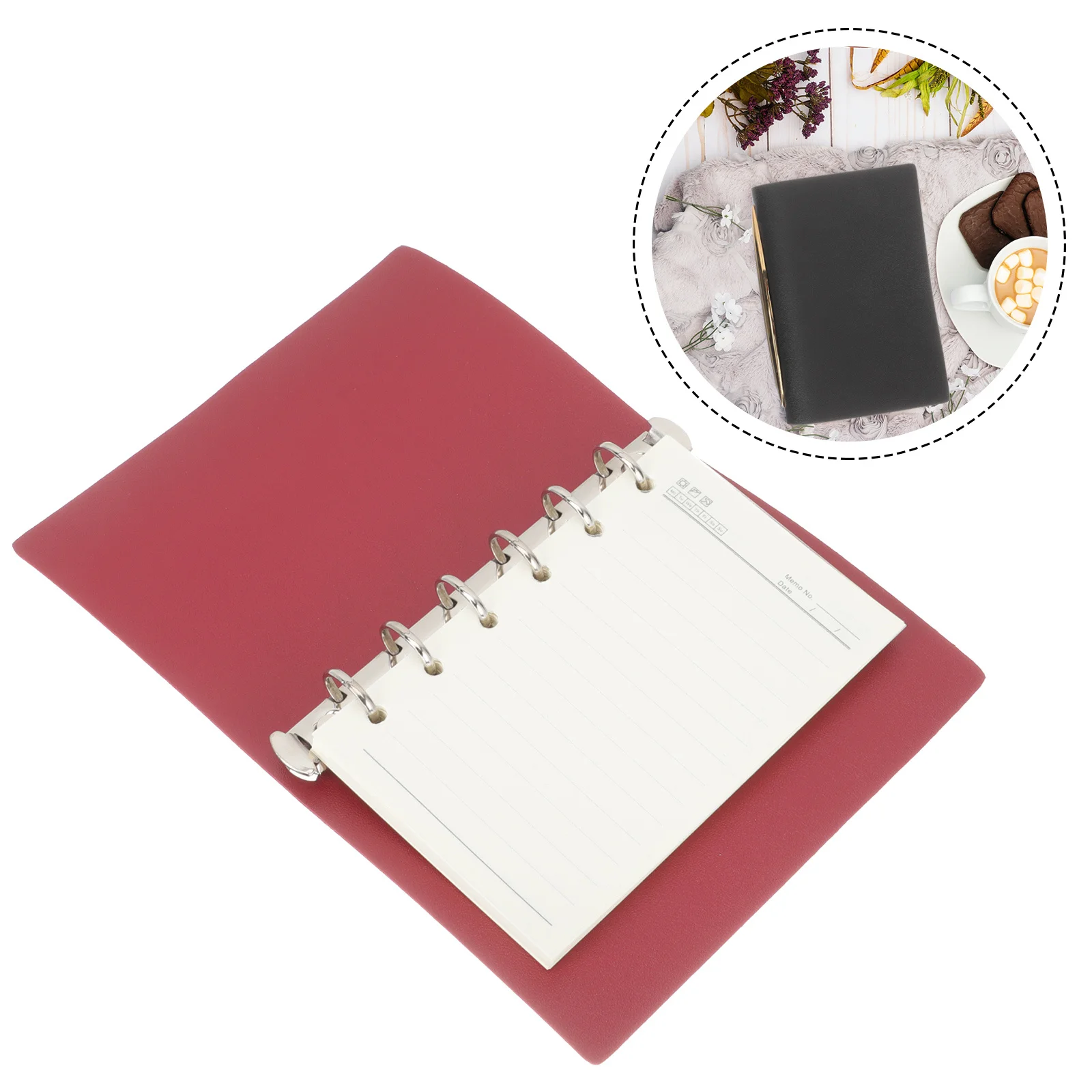 

1Set Loose-Leaf Binder Cover Crafted Buckle Design Protecting Inner Pages Customizable Imagination Pink Cork Board