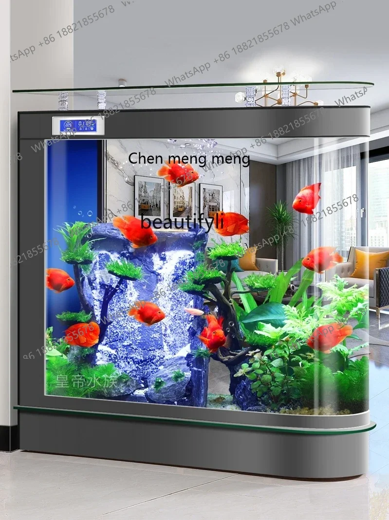 X  Light Luxury Fish Globe Household Floor Loop Filter Change Water Ecological Household Aquarium