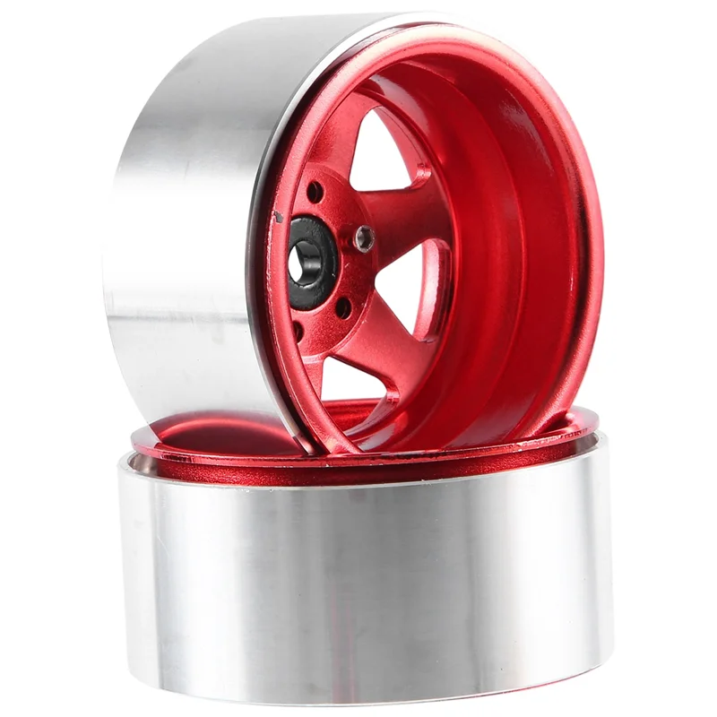 

MACH-4PCS Offset-8.9Mm Metal 1.9In Beadlock Wheel Rim Deep Dish Hub Parts For 1/10 RC Crawler Car TRX4 Axial SCX10 90046 UTB18 R