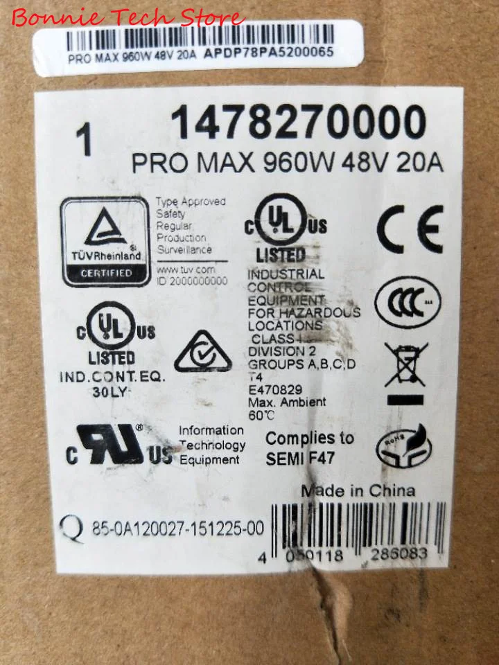 1478270000 for Weidmuller PRO MAX 960W 48V 20A,switch-mode power supply unit, 48 V