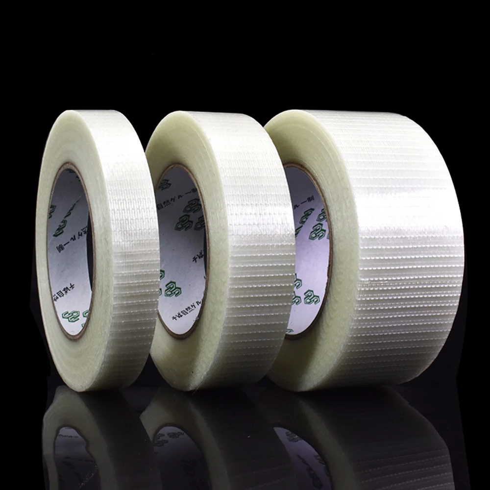 140mm Wide Fiberglass Filament Strapping Tape Heavy Duty Transparent Reinforced Packing Tape Fiber Glass Tape