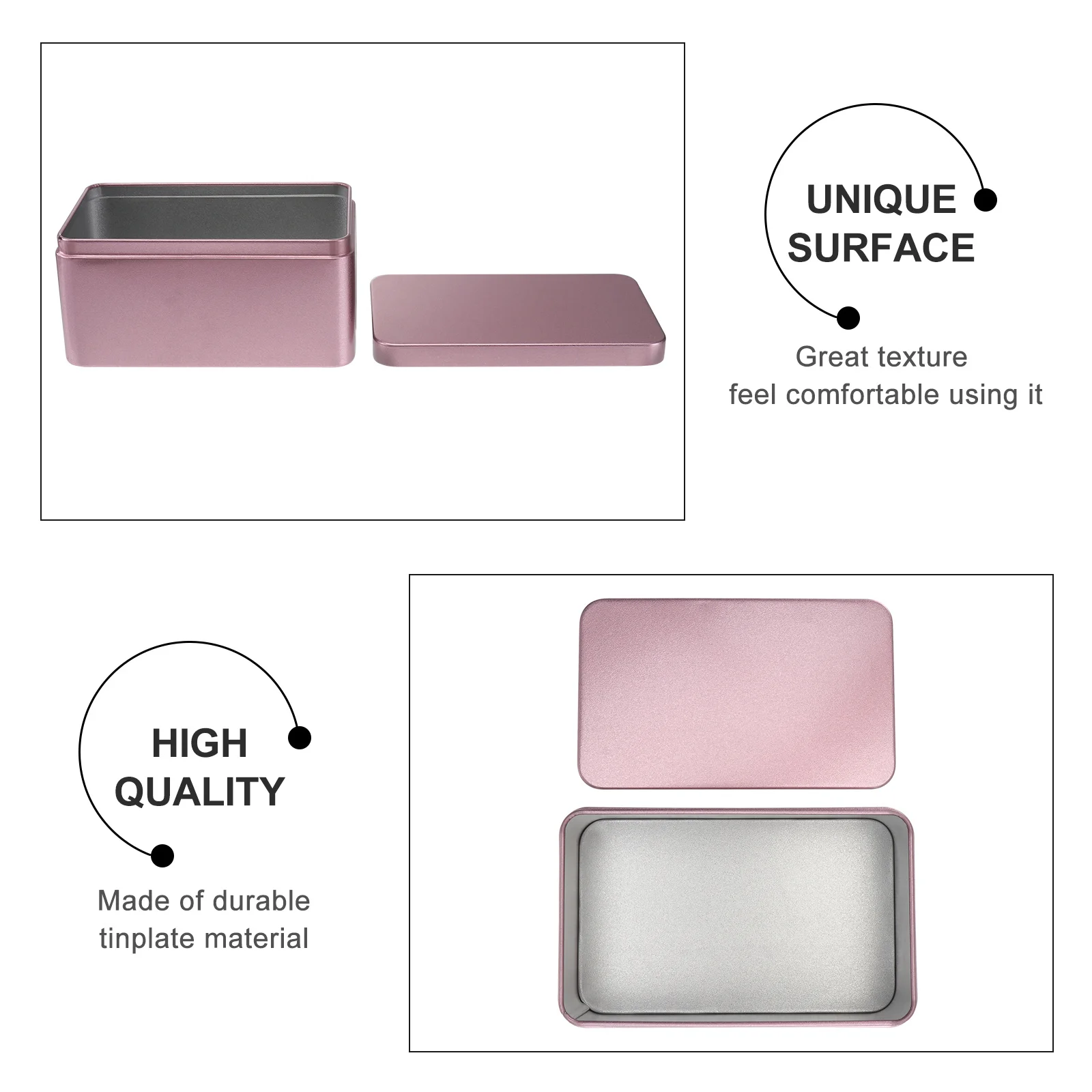 

Rectangular Tea Leaf Storage Container Portable Mini Tinplate Box Candy Organizer Home Storage Box Metal Case 13x8x6cm