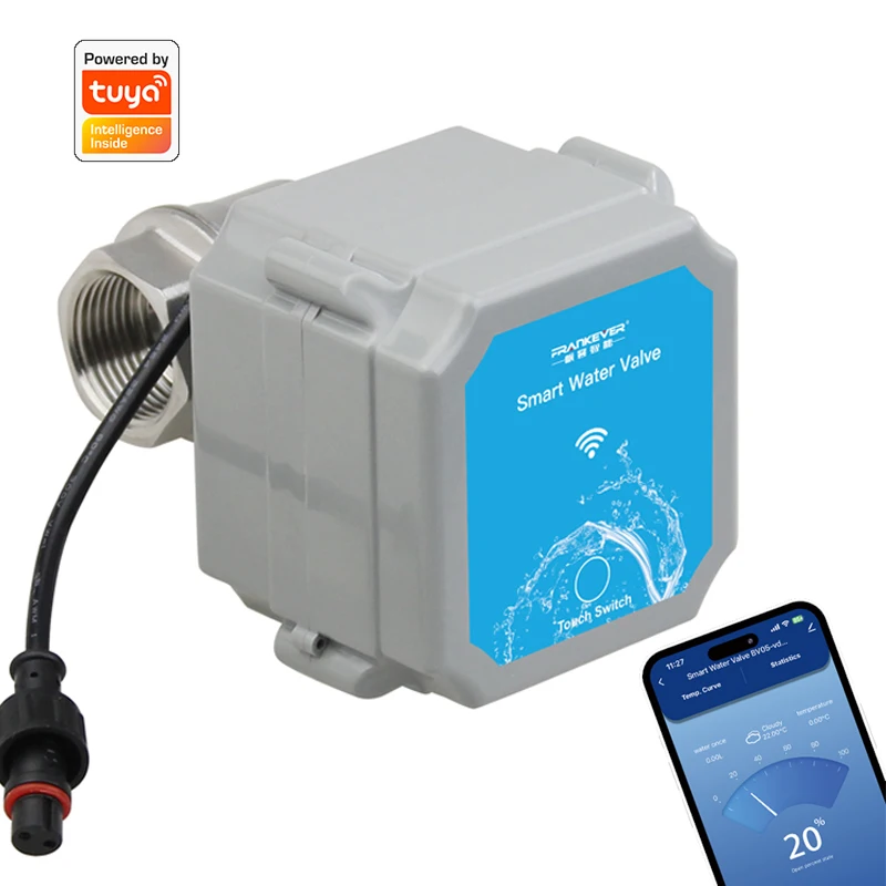 Tuya Wifi Intelligent Water Ball Valve Shut off Rate 0% To 100% Garden Smart Life Faucet Automation Controller Voice Control