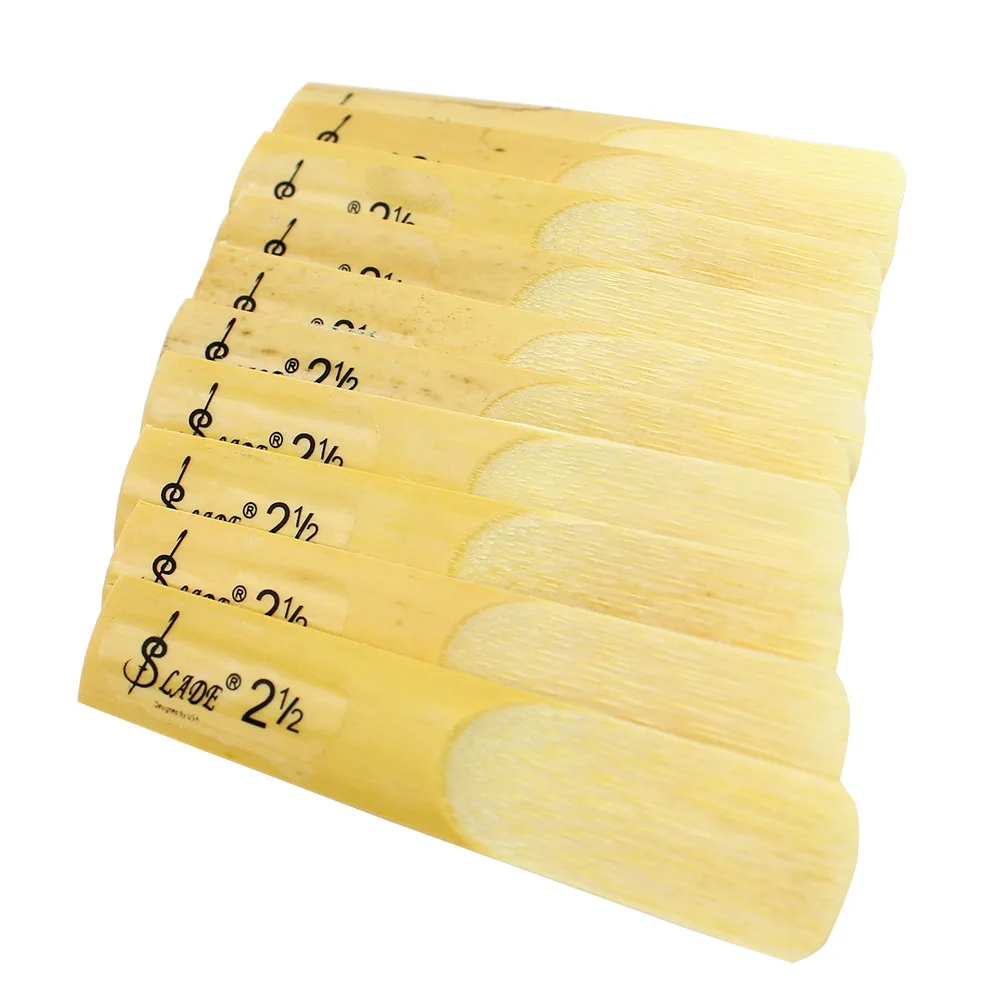 SLADE 10 Pack Eb Alto Sax Reeds Strength 2.5 Bb Saxophone Reed Woodwind Instrument Parts Accessories Good Reeds