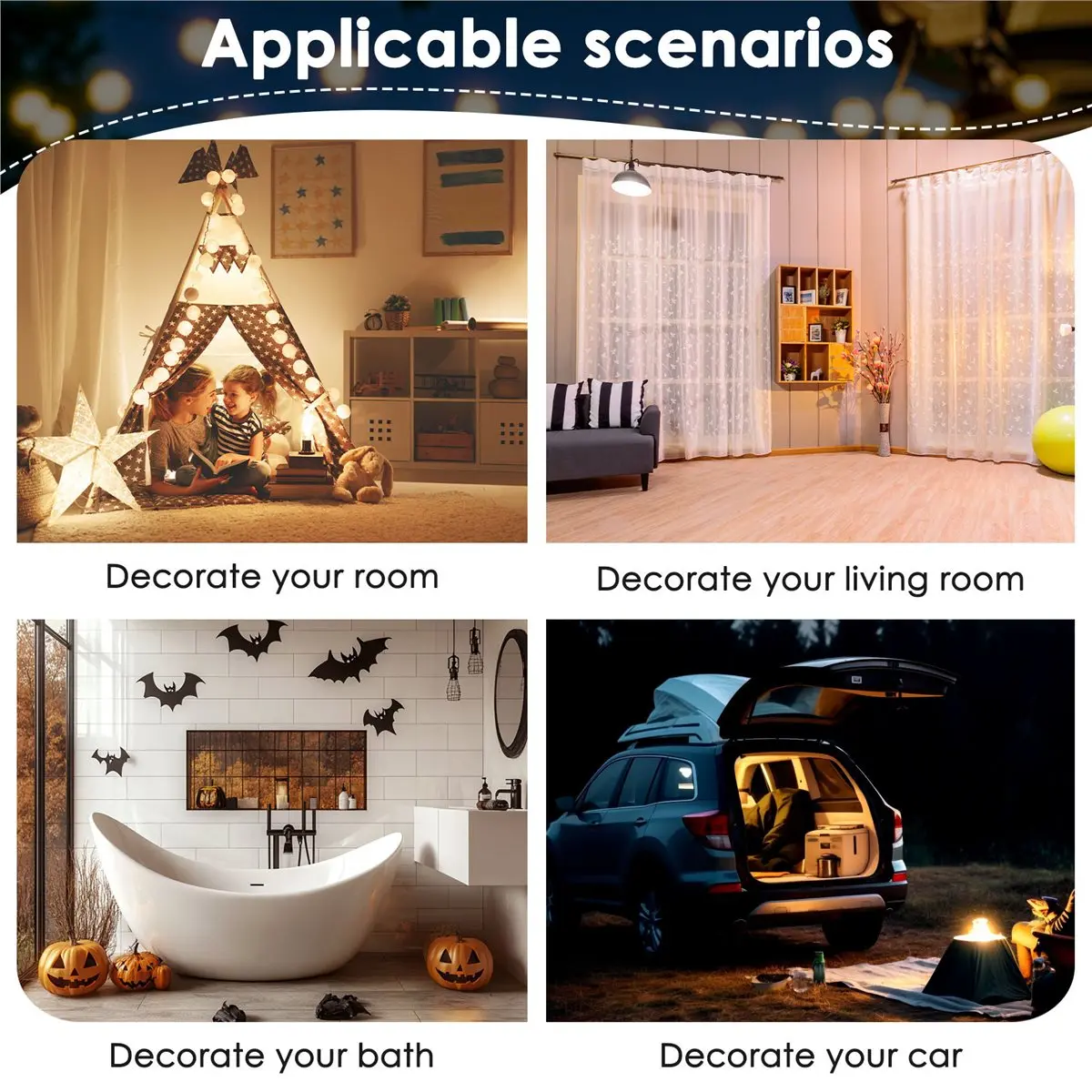 fitfit Car LED Starry Sky Night Lamp USB Ambient Light Galaxy Star Projector Lamp for Room Car Ceiling Atmosphere