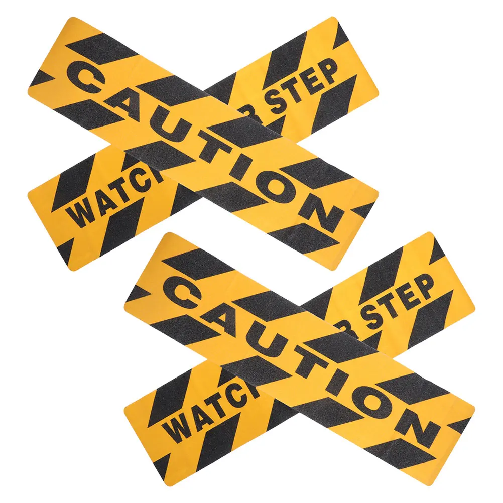 4Pcs Non Slip PVC Tape for Stairs Walkways Outdoor Anti Skid Safety Grip Tape Non-Slip Stair Warning