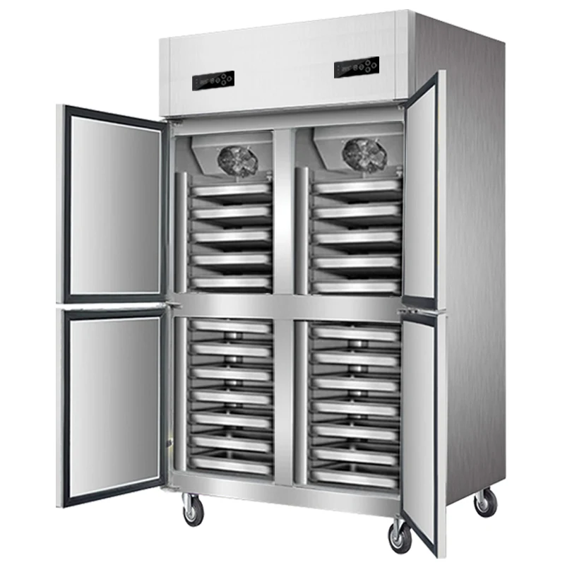 Commercial air-cooled frost-free insert tray freezer refrigerated double temperature dumpling quick freezer