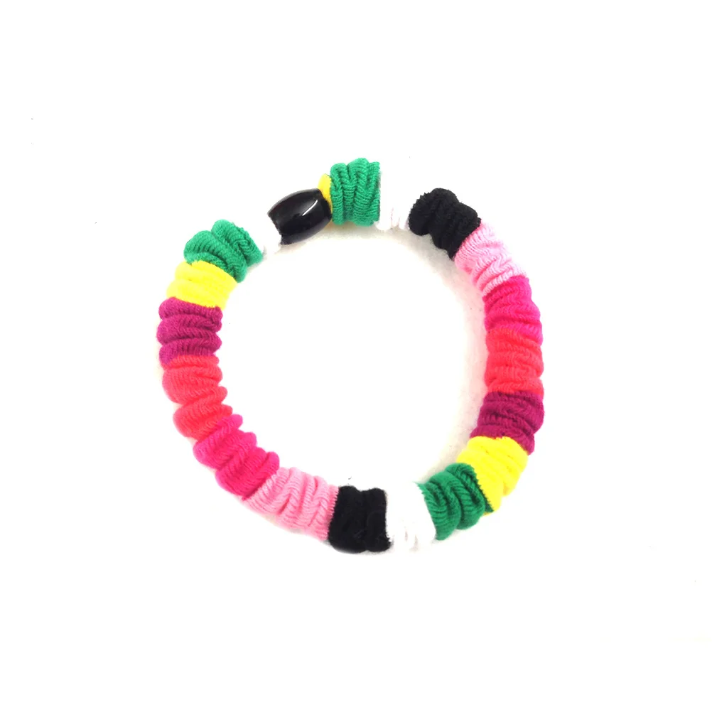 

8Pcs Colorful Ponytail Holders Elastic Hair Bands for Girls Kids Teens Rainbow Cloth Hair Ties Soft Cotton Daily Use