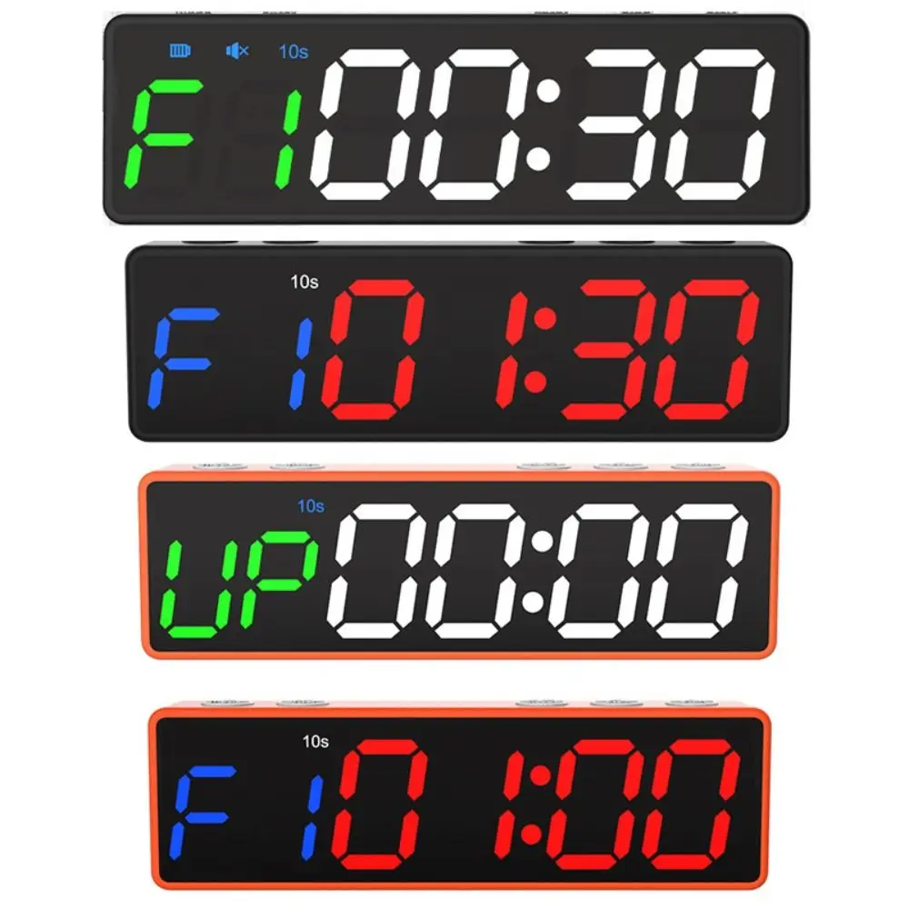 Rechargeable Gym Timer Portable Countdown/up Mini Gym Timer USB‑C with Magnetic Back Fitness Timer Training