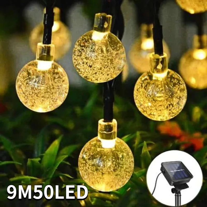 

Solar USB Globe String Lights IP65 Waterproof Fairy Light 8 Modes Auto On/Off Lantern String for Indoor/Outdoor Decorative