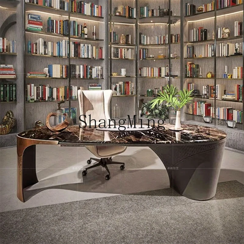 

SM premium desk light luxury modern high-end boss table creative desk with drawers