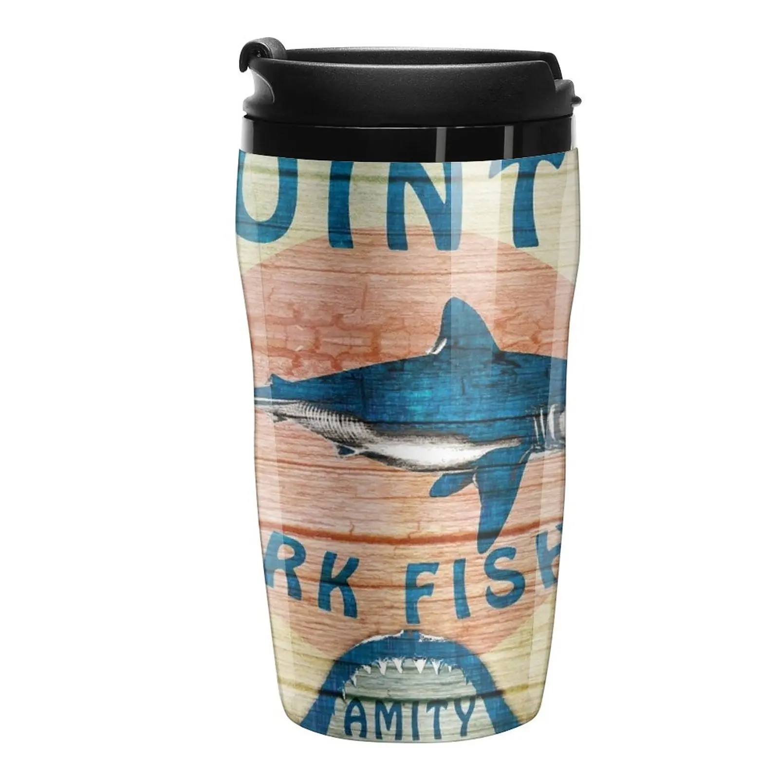 

New Quint's Shark Fishing Travel Coffee Mug Black Coffee Cup Pretty Coffee Cup