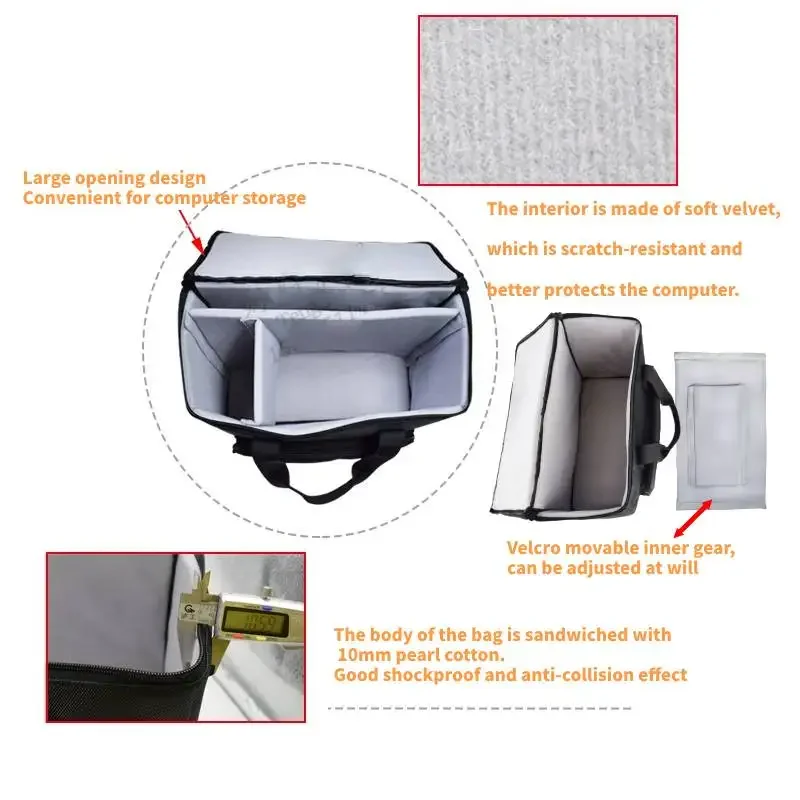 Desktop Computer Bag Micro Host Case Protective Case Monitor Screen Storage, Keyboard Thickened Waterproof Bag