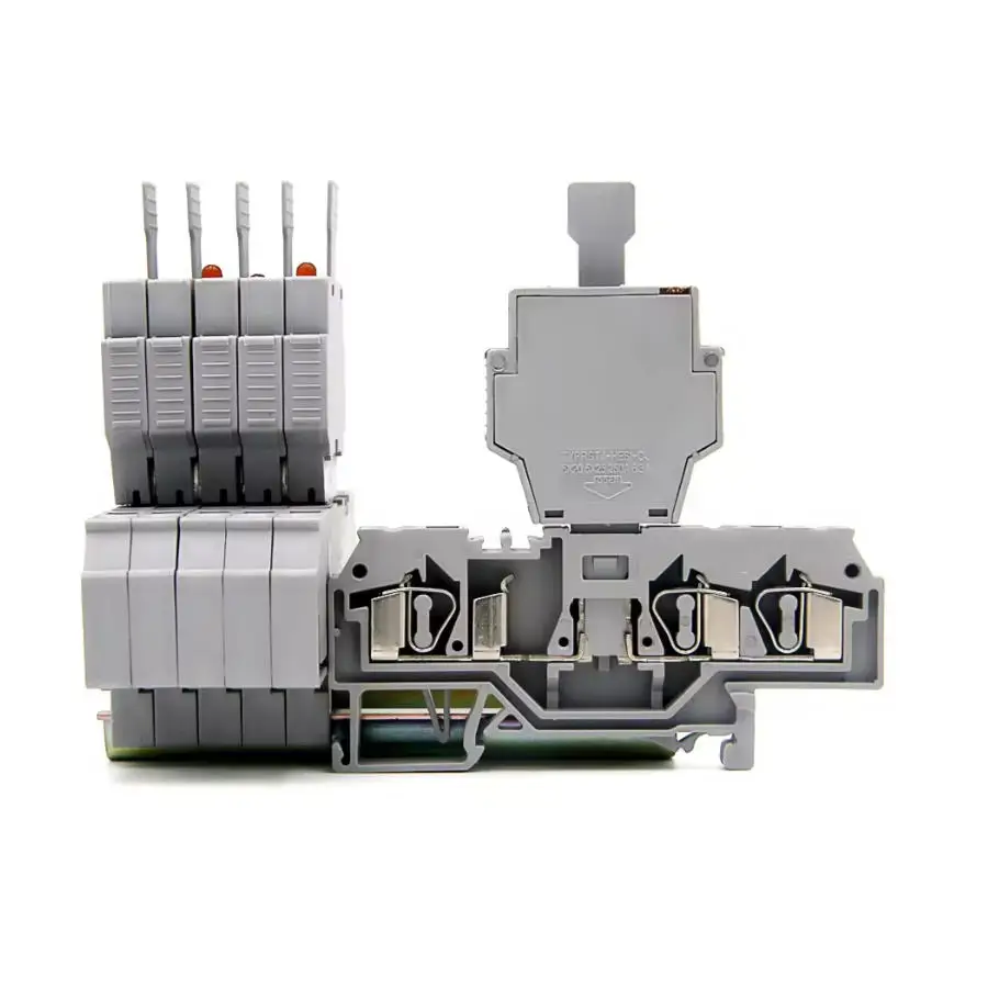 30pcs ST4-HESI Spring Cage Fuse Terminal block RST4-HESI Din Rail Terminal Block Approved by U/L CE RoHS