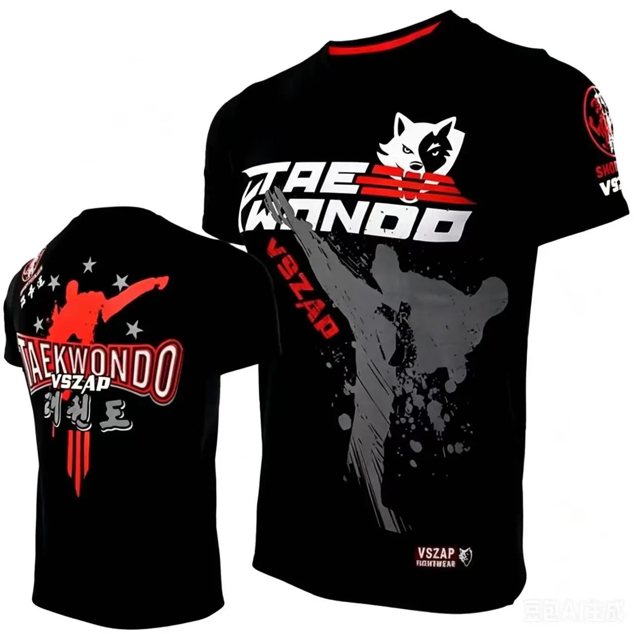 Herren 3D-gedrucktes, schnell trocknendes, atmungsaktives Sport-T-Shirt für Outdoor-Street-Boxen, Muay Thai, Training, Rundhalsausschnitt, für Eltern und Kinder – Detail 11