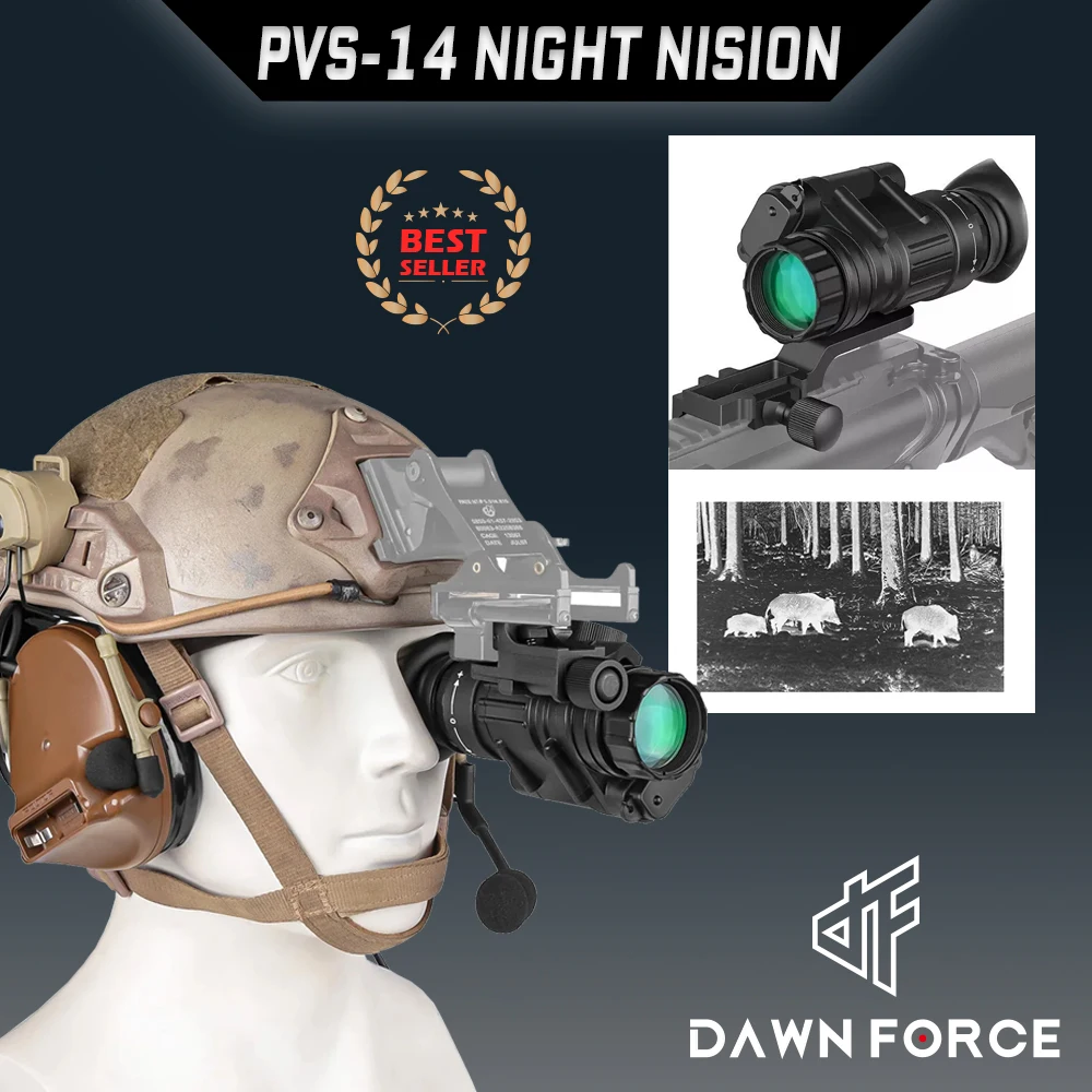 

Dual Purpose PVS14 Monocular Night Vision Goggle, 4x PVS 14 Digital Rifle Night Vision Suitable For Night Hunting