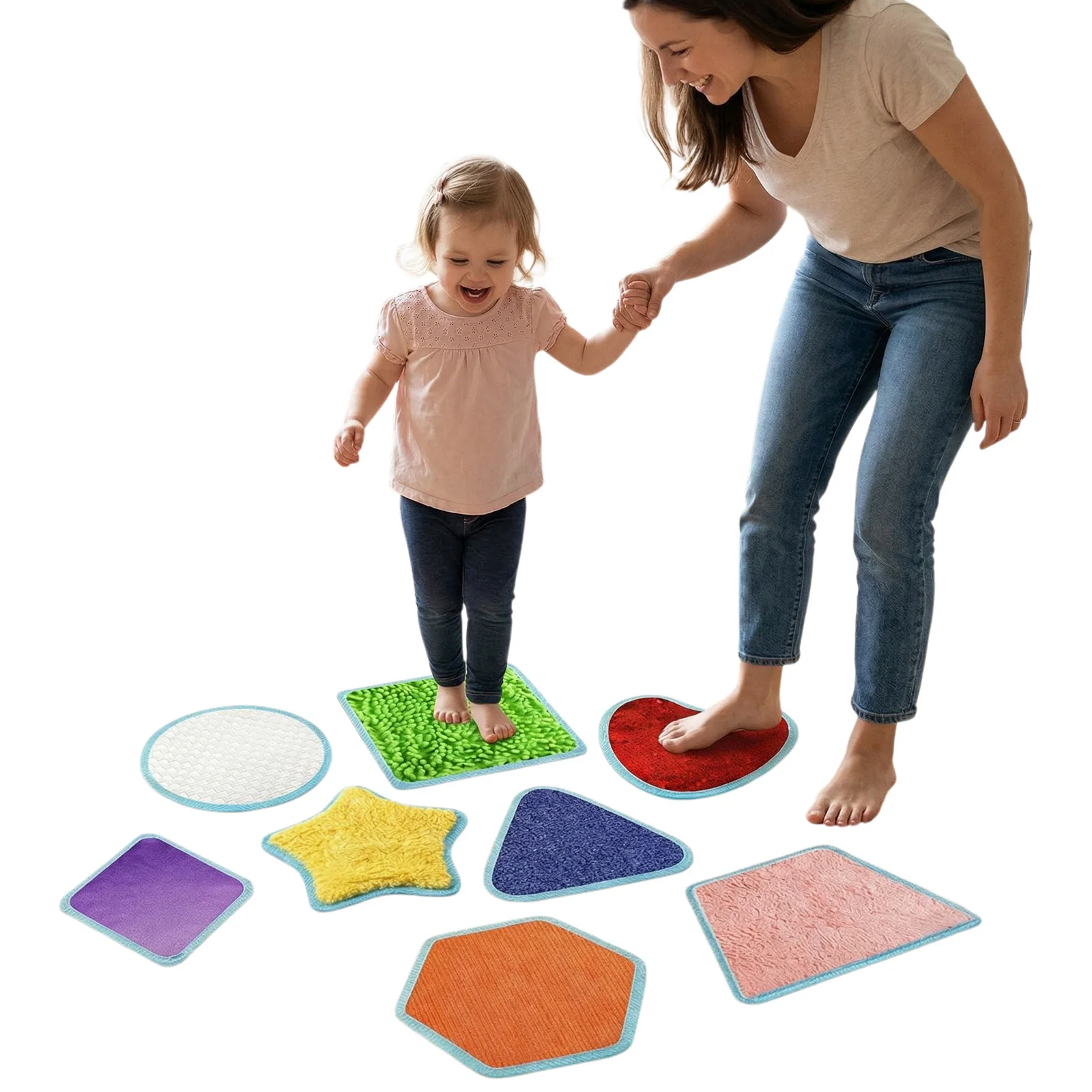 8-Pack Sensory Tiles for Kids Mixed Colors Sensory Toys Tactile Wall Panels Educational Toys for 3 Year Old Toddler Gift