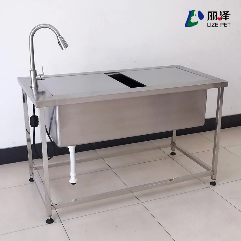 LIZE PET 304 stainless steel veterinary disposal table Simple operating table Pet physical examination operating table