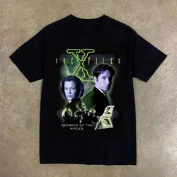 2024 New Summer Men Cotton Print T Shirt The X Files Movie Secret of X-Files Shirt Black Unisex S-4XL Fashion Oversize