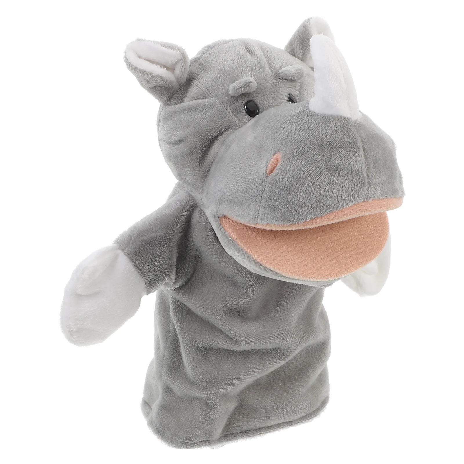 

Rhino Hand Puppet Cartoon Animals Puppets Plush Interactive Stuffed Child Baby Toys