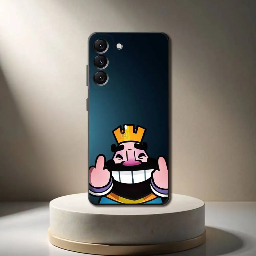 Чехол для телефона C-Clash R-Royale для Samsung Galaxy A 73,72,51,53,52,71,22,5G, Note, J7,8,9 Мягкий черный чехол