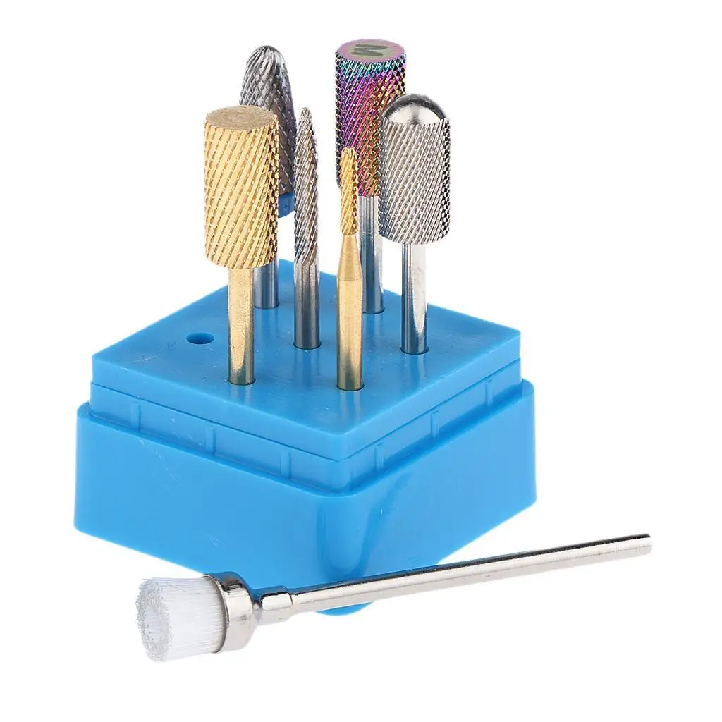 

7PCS Bits Polishing Head 3/32 in Diamond Cuticle Bit for Electric Nail File Machine Replacement