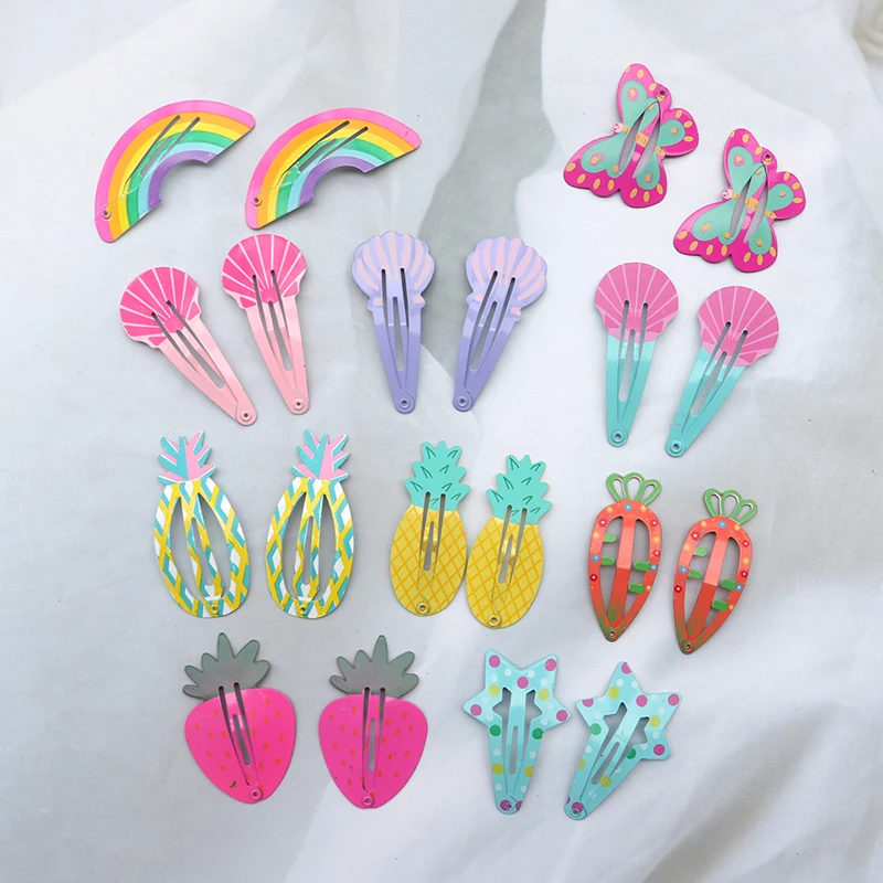 Nette Baby Haar Clips Für Mädchen Kinder Tropft Haarspangen Haarnadeln Metall Candy Farbe Koreanische Kawaii Haar Zubehör Kinder – Detail 7