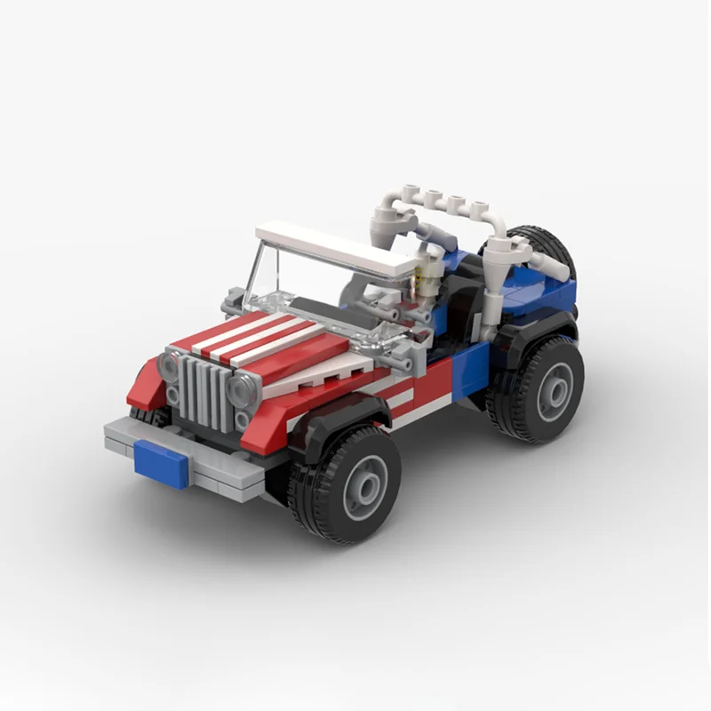 都市型車両モデル Moc ビルディングブロック エアジープモデル テクノロジー モジュラーブロック ギフト クリスマスおもちゃ DIY セット 組み立て