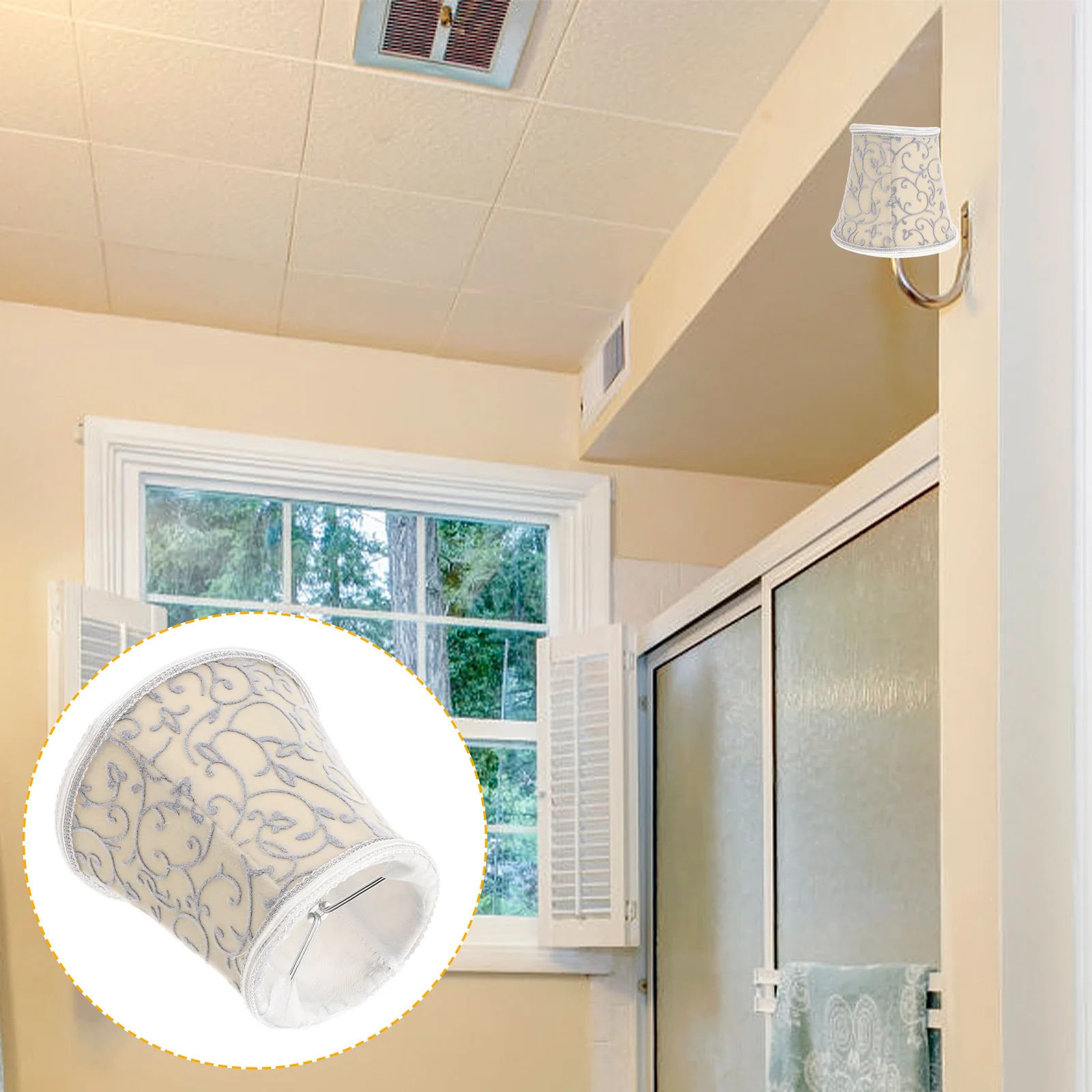 

1Pcs Cloth Lampshade European Style Fabric Cover Durable Protective Cover Table Wall Lamp Home Decoration Lamp Shade