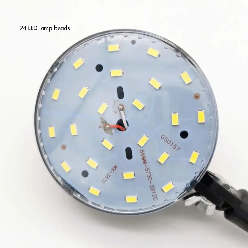 Luz de máquina de coser de 440mm de largo, luz LED magnética de 220V con 24 LED de 10 vatios, luz de trabajo de brazo de cuello de cisne Flexible para banco de trabajo