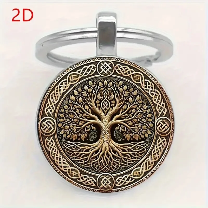 Life Tree Keychain Pendant Cross Border European and American Accessories Keyring Car Backpack Hanger