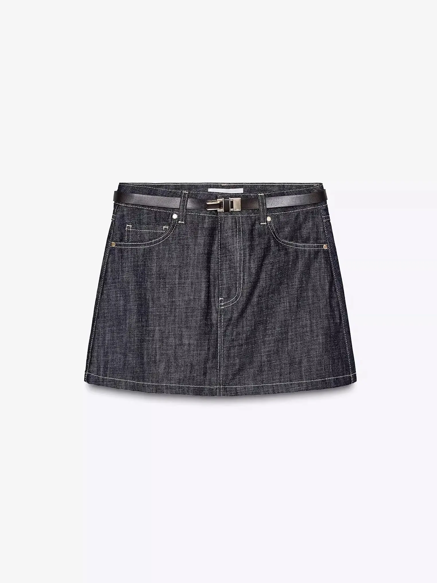 Casual katoenen denim rok met hoge taille Street Sle Slim Fit ort jas uit één stuk Chinese productie Normaal dun
