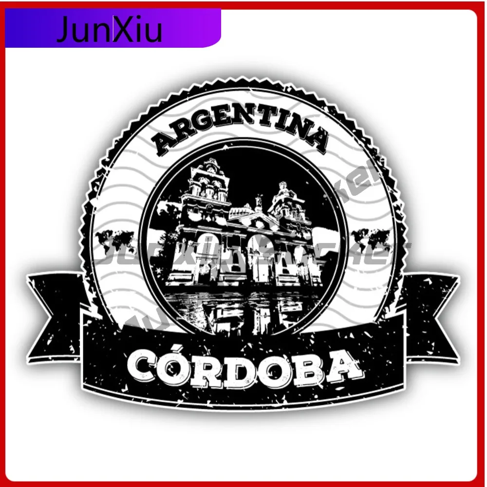 

Cordoba Argentina Creative Sticker Stamp Travel Car Decal Bumper Stickers For Door Trim Funny Style Bumper Use Waterproof Vin