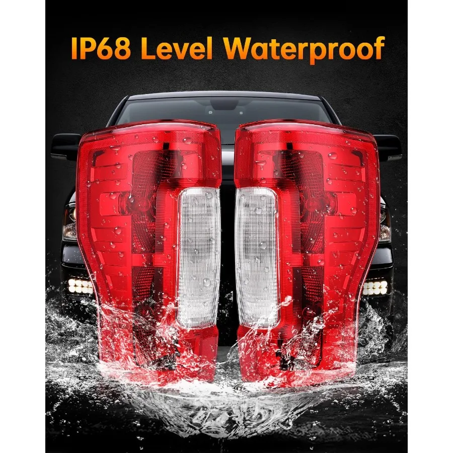 Rear Brake Tail Lights Compatible with 2017 2018 2019  F250 F350 F250 F350 Super Duty for Vehicle Lighting Upgrade Replacement