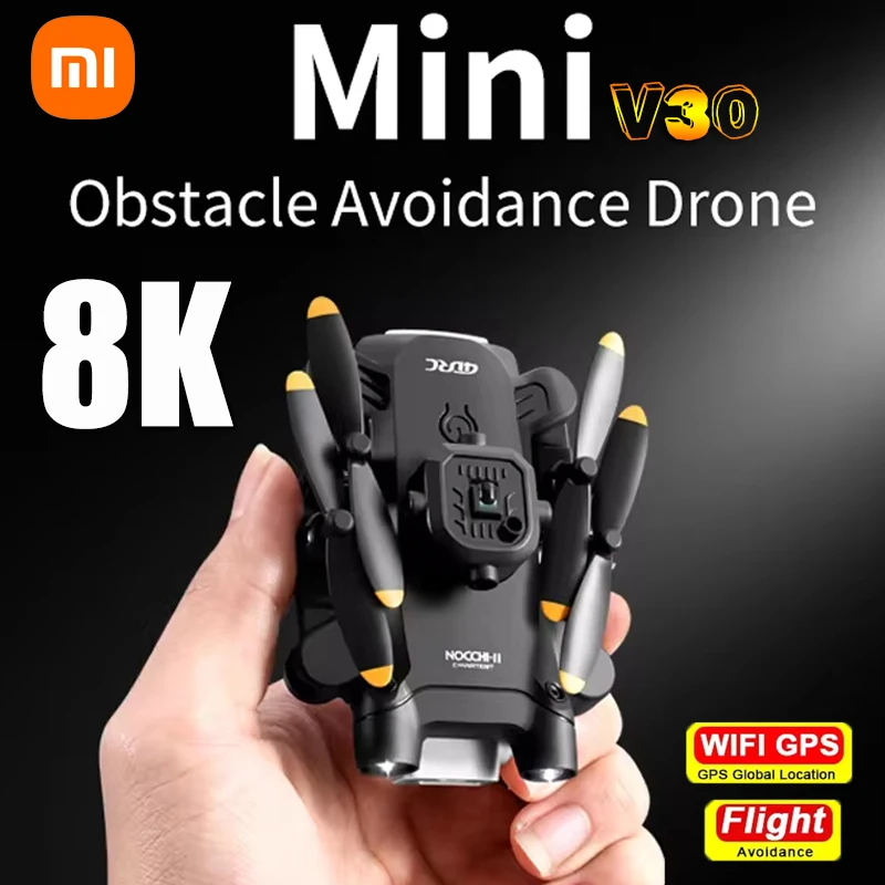 Xiaomi-Mini importateur professionnel 4DRC V30, 8K HD, 5G, FPV, RC, évitement d\'obstacles à cinq côtés, moteur sans balais, hélicoptère, jouet