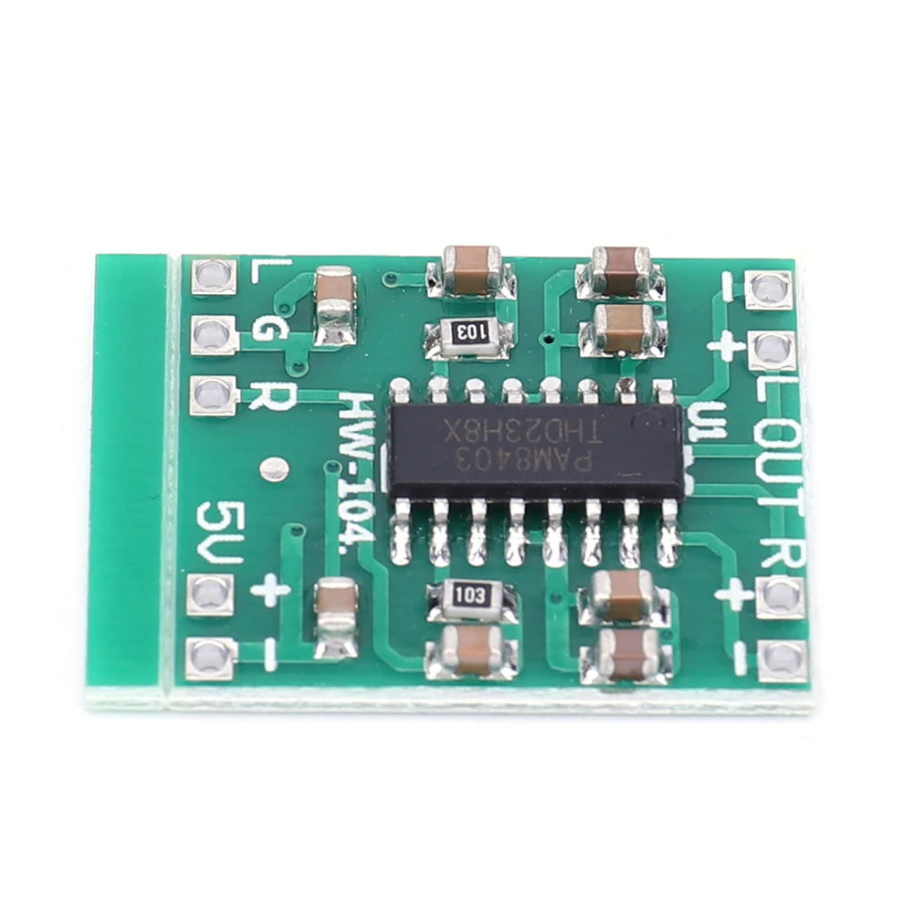 PAM8403 Mini Power Amplifier Board 2x3W 2-Channels Stereo Digital Audio Amplifier Module For Arduino 2.5V-5.5V USB Power Supply