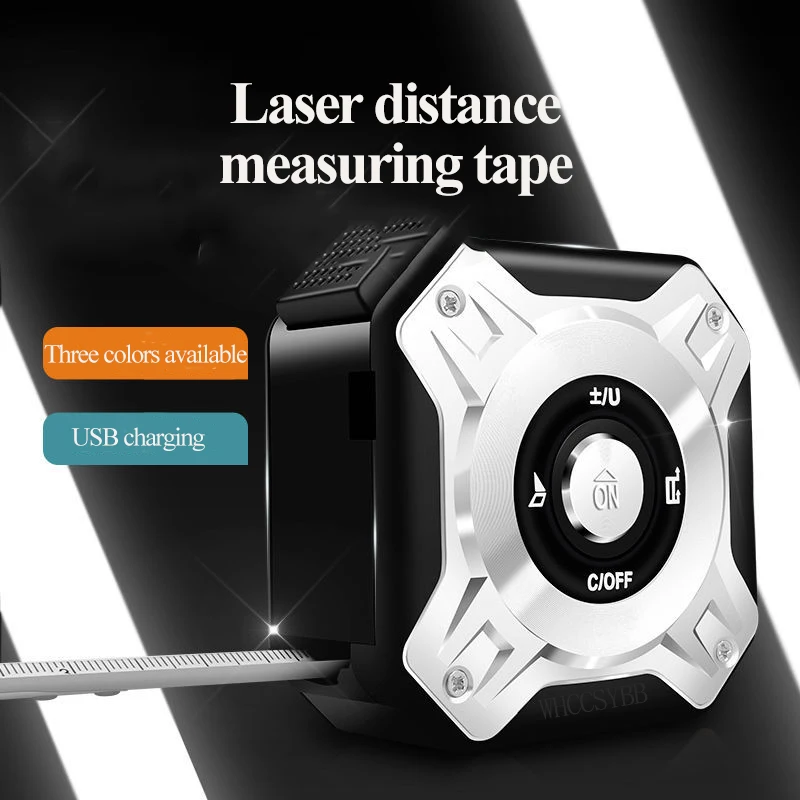 Charging Type Laser Rangefinder Laser Measuring Tool Surveying Equipment Multi Laser Measurer Tape Measure Retractable Tactical