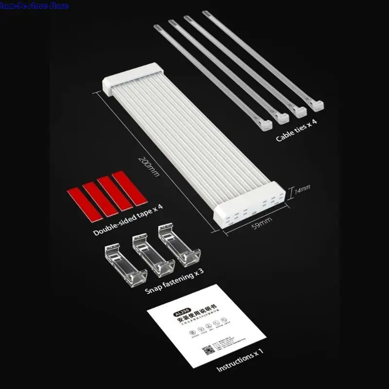 D0UA SOFT SILICONE 8PIN GPU ARGB Extension Cable 5V3PIN ARGB SYNCINGIN