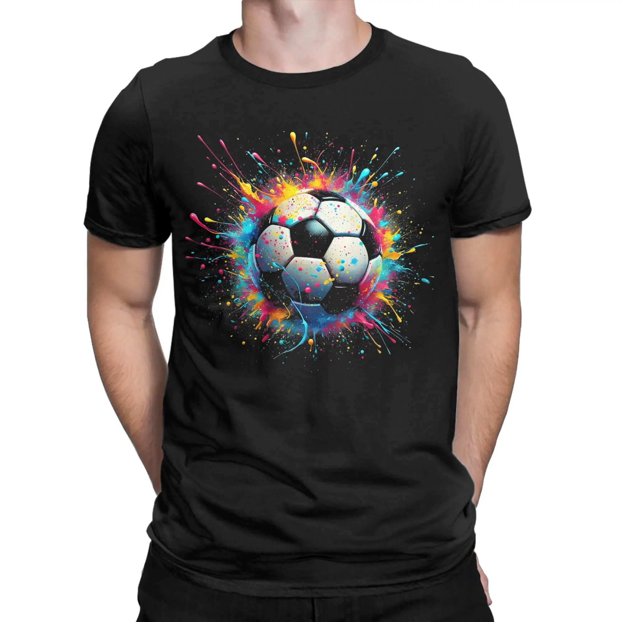 Cool Soccer Player T-Shirt Summer  Cotton T-Shirts For Men Harajuku Casual Tshirt Short Sleeve Vintage Tees