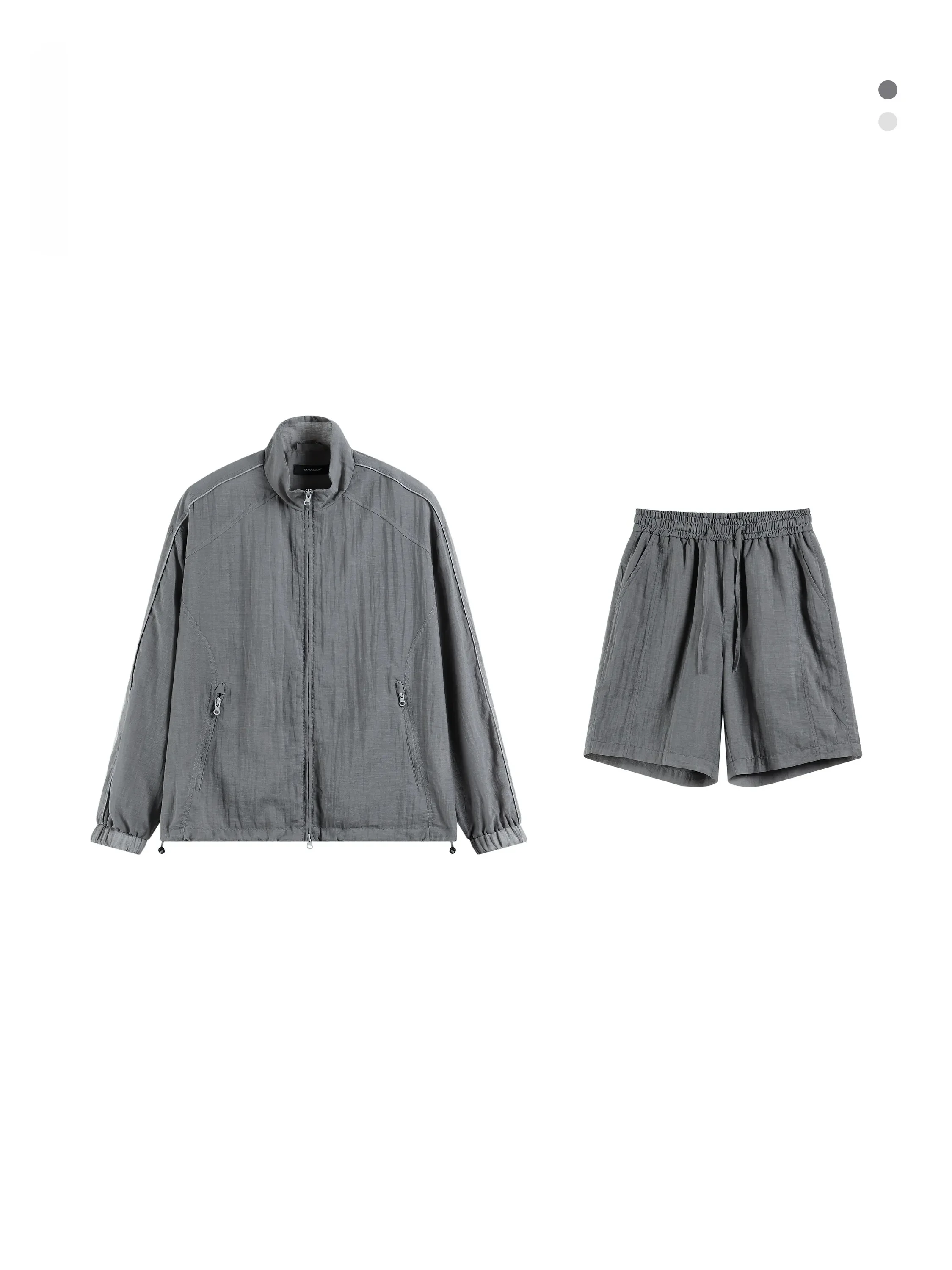 lighthearted-rceler-veste-a-col-montant-en-coton-avec-protection-solaire-et-short-decontracte-ensemble-sportif-respirant-et-leger-pour-le-printemps-et-l'ete