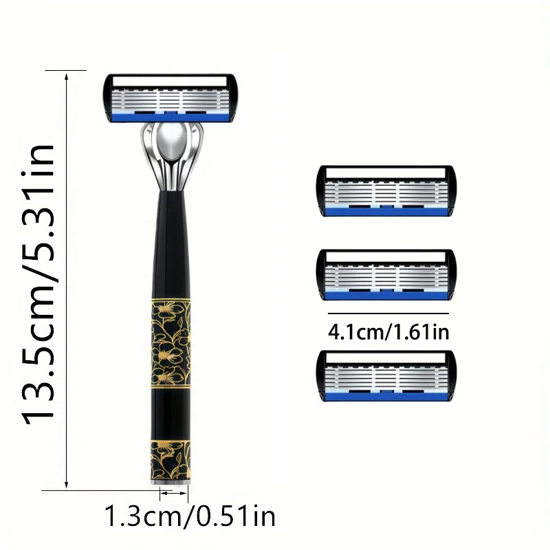 Razor Classic 6 Layer Safety Razor for Mens Shaving&Womens Hair Removal Shaving Blades Manual Shaver
