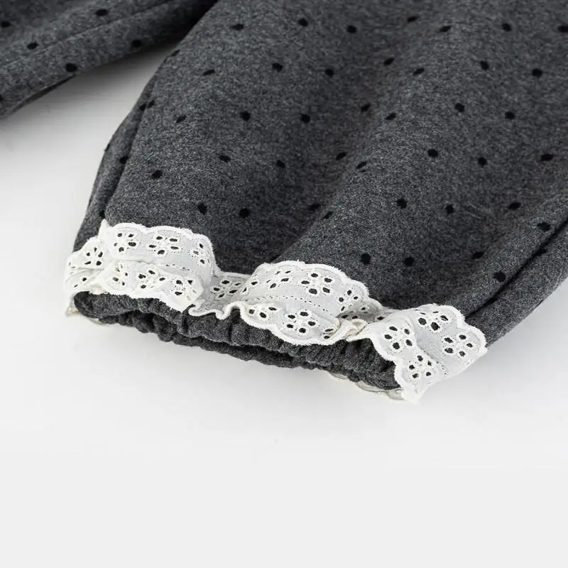 طفل الفتيات الجينز الدافئة الخريف الشتاء السراويل بلون بنطال ذو قصة أرجل واسعة ملابس الأطفال مريحة 1-3 سنة جديد عصري #5