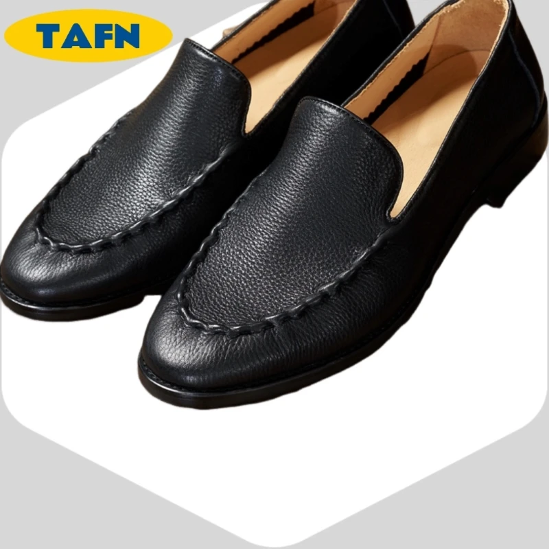 

Cowhide, Simple, Stylish, classic penny, Italian style loafers, vintage leather loafers, Italian style loafers for Summer AE2026